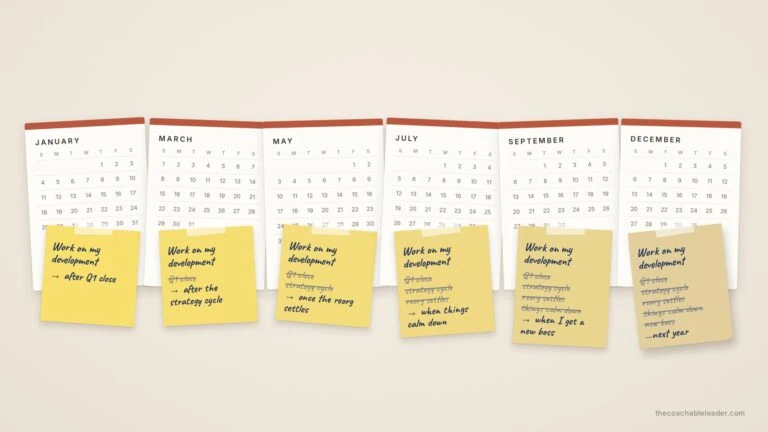 Calendar pages from January to December with sticky notes on each month.