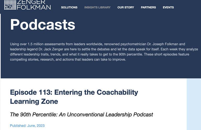 Episode 113: Entering the Coachability Learning Zone